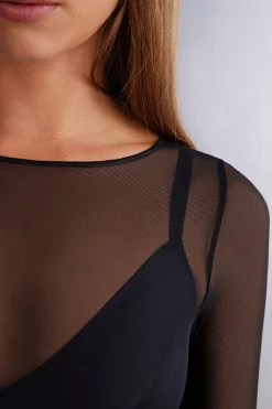Body Manica Lunga in Tulle