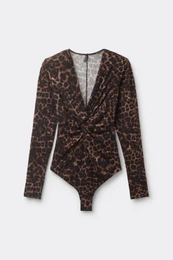 Body Manica Lunga Modal Luxurious Leopard