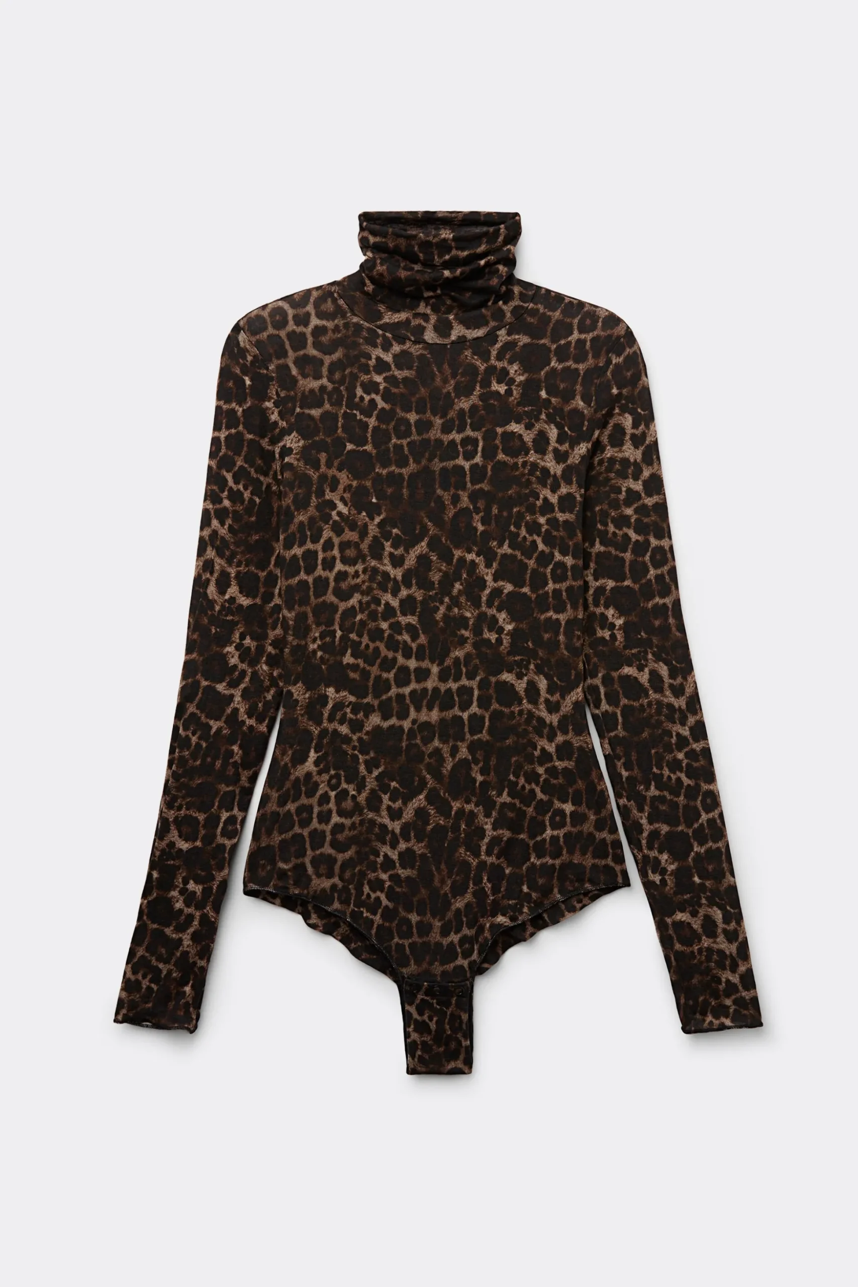 Body Manica Lunga Modal Ultralight con Cashmere Luxurious Leopard