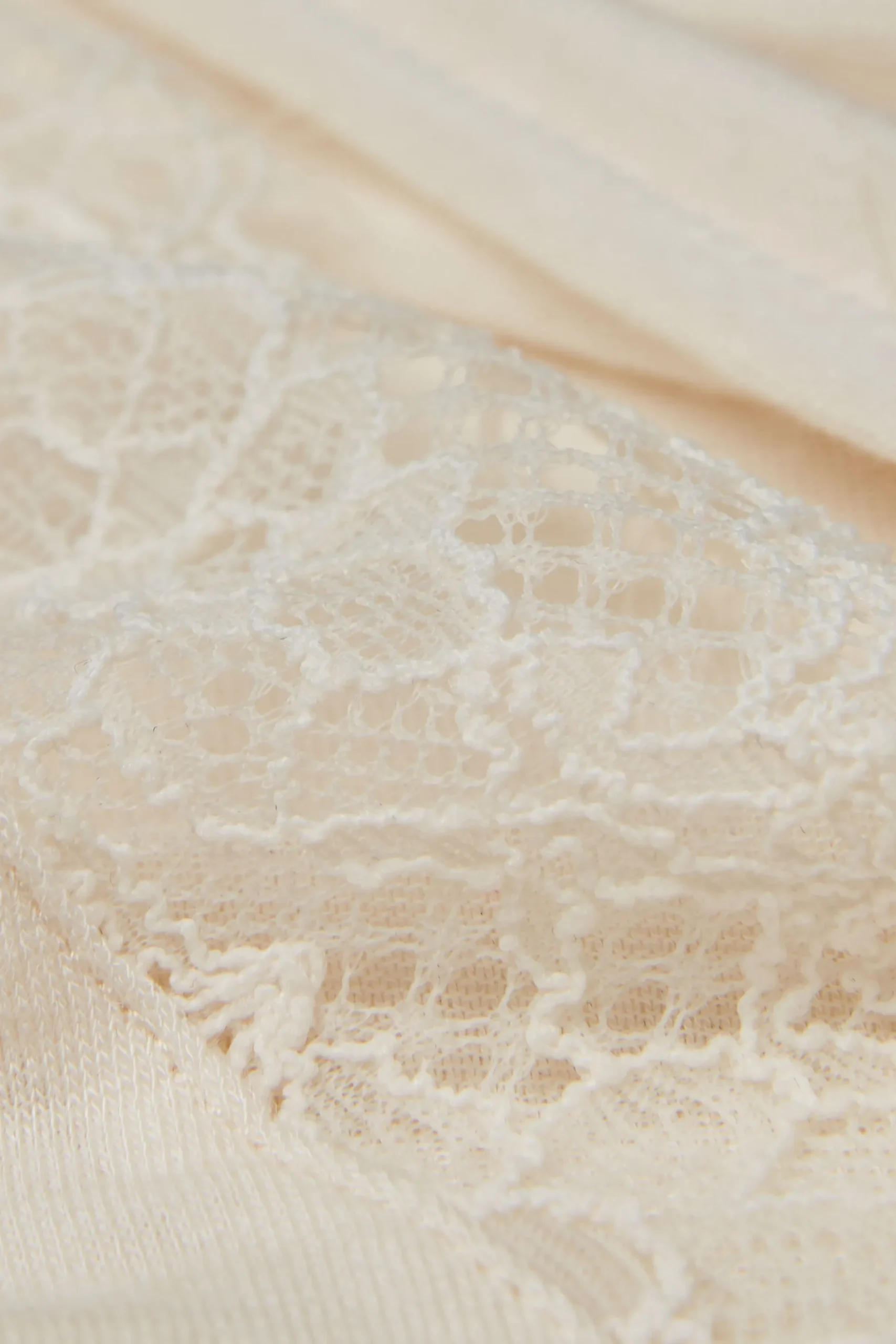 Body Manica Lunga Modal Ultralight con Cashmere e Pizzo