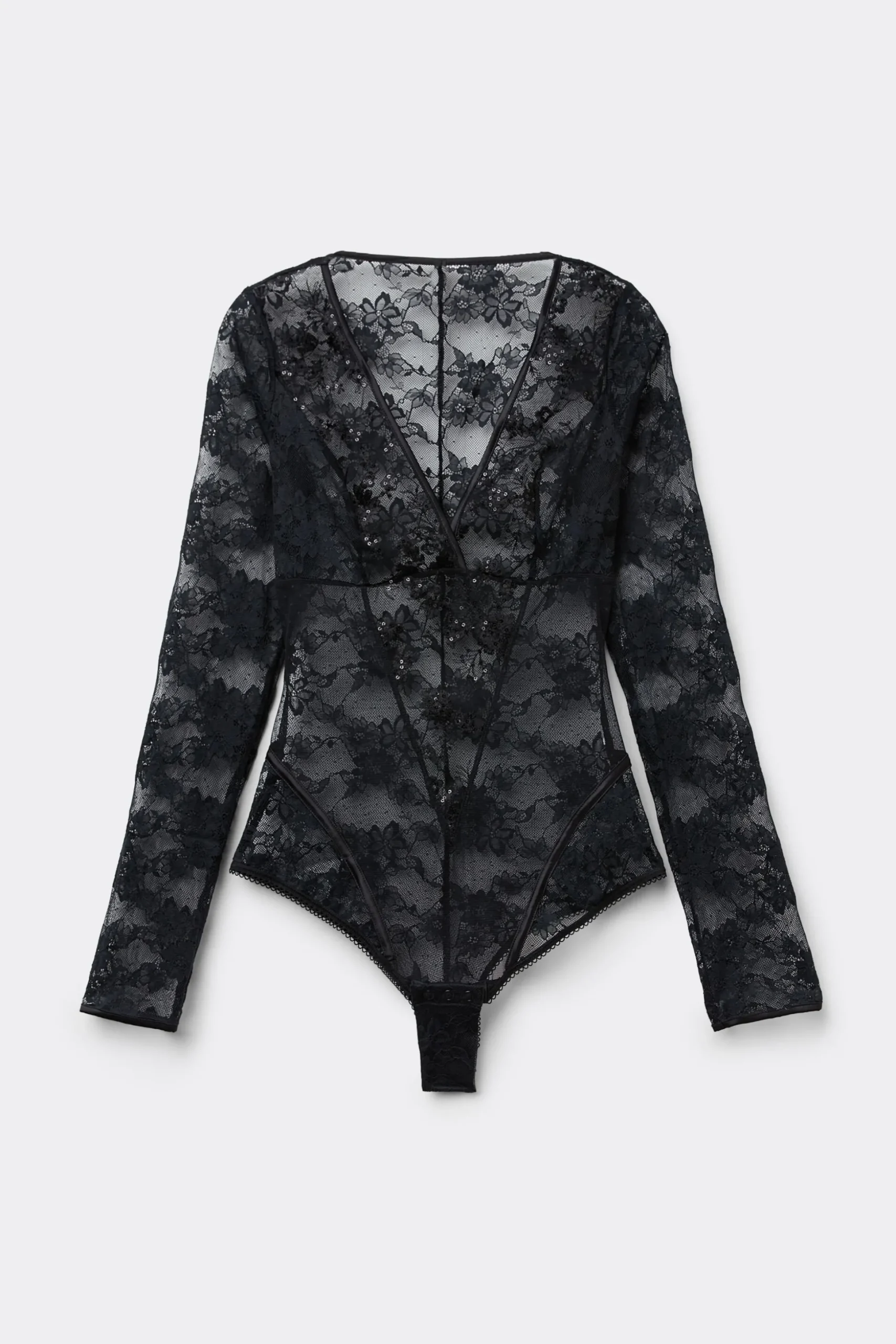 Body Manica Lunga Pizzo Couture de Nuit