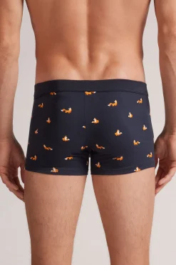 Boxer Cotone Stampa Volpi
