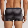 Boxer Cotone Superior Stampa Righe Blu Grigio