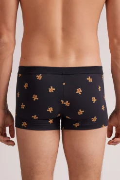 Boxer Cotone Superior Stampa Gingerbread Apres Ski