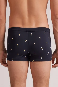 Boxer Cotone Superior Stampa Spumante