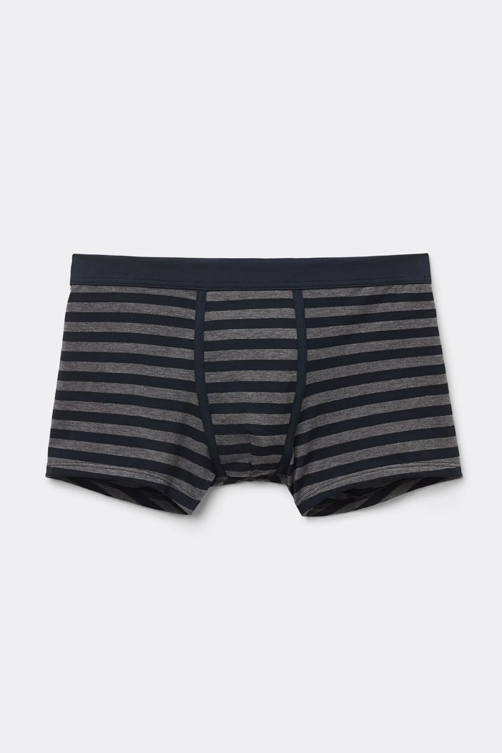 Boxer Cotone Superior Stampa Righe Blu Grigio