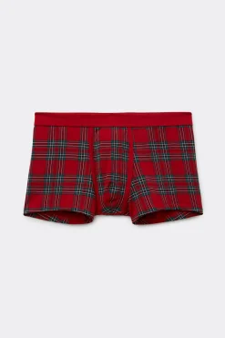 Boxer Cotone Superior Stampa Tartan Natale