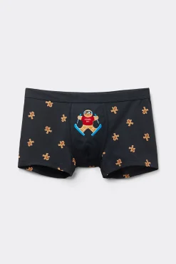 Boxer Cotone Superior Stampa Gingerbread Apres Ski