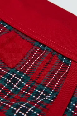 Boxer Cotone Superior Stampa Tartan Natale