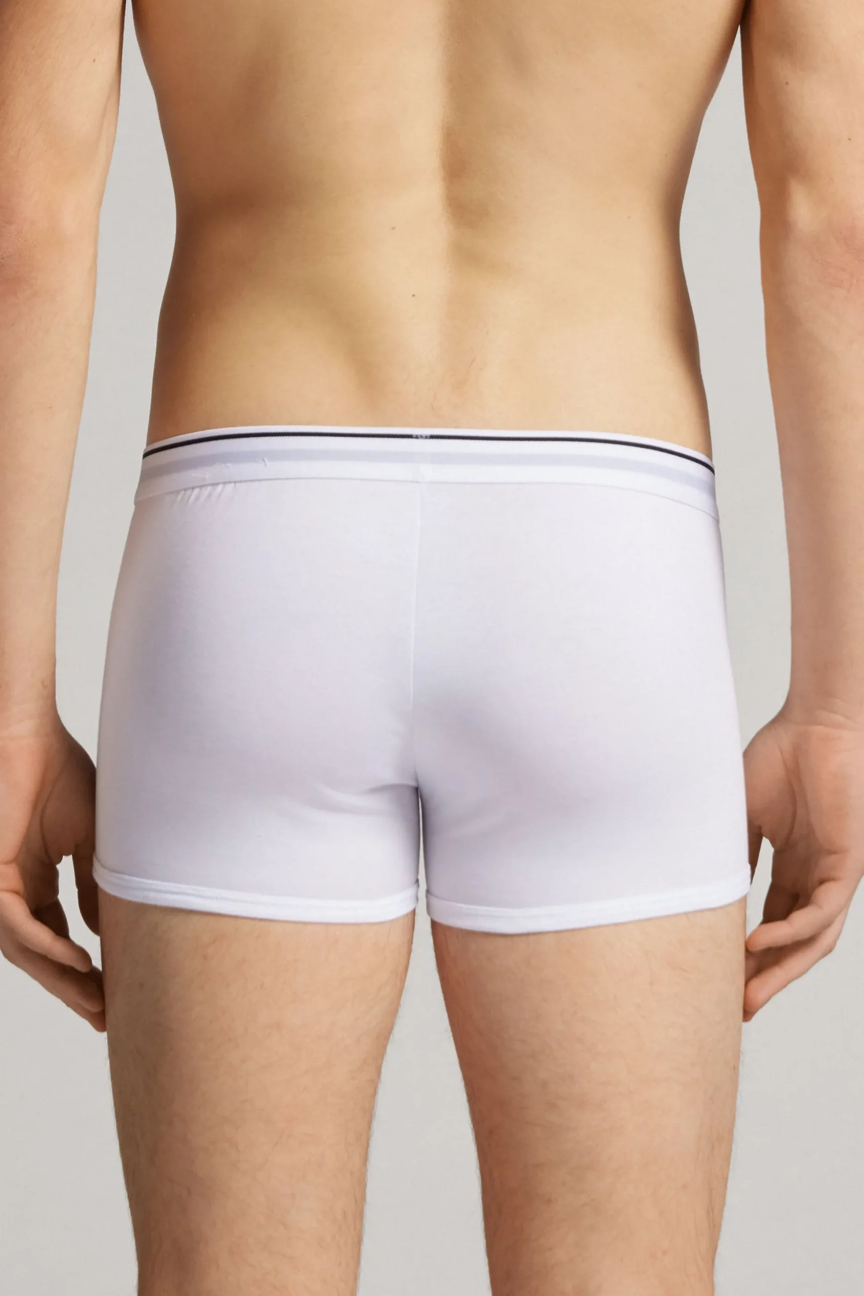 Boxer in Cotone Superior con Elastico a Vista