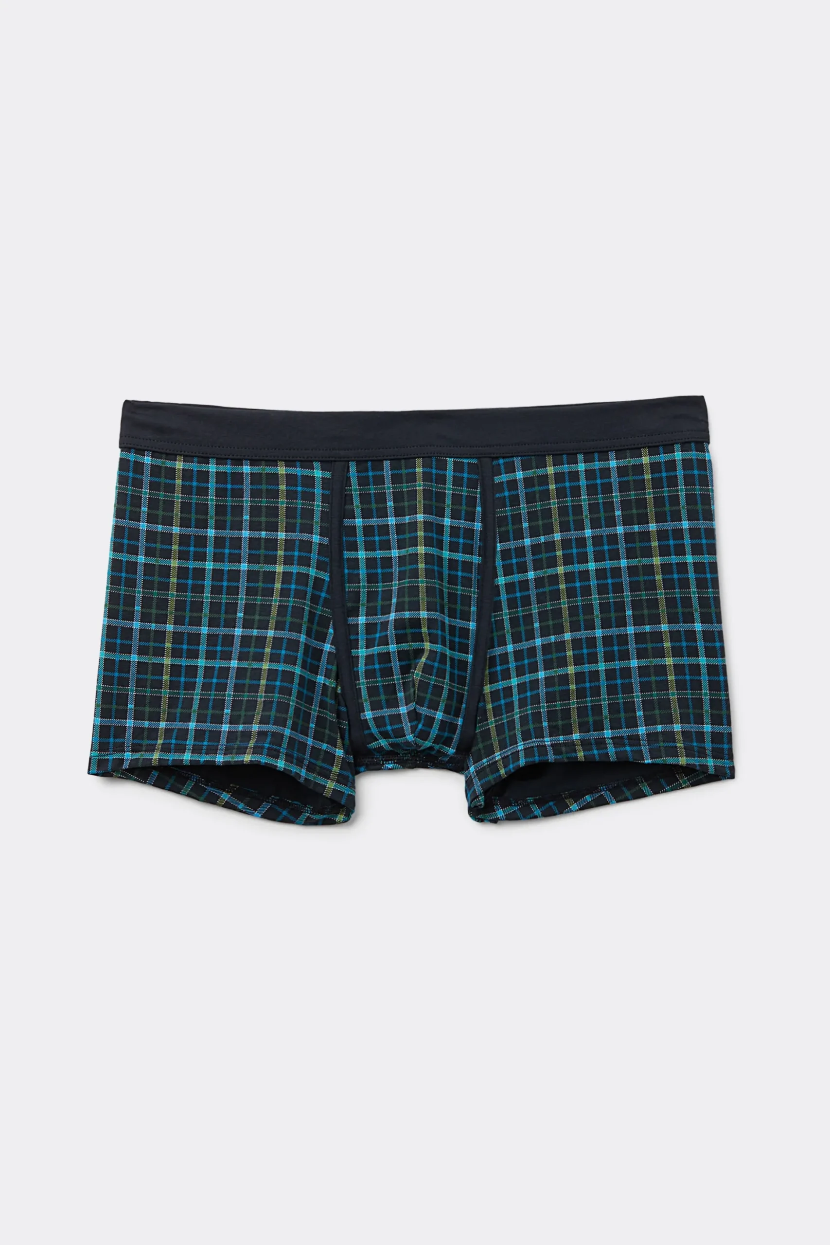 Boxer Microcheck in Cotone Natural Fresh