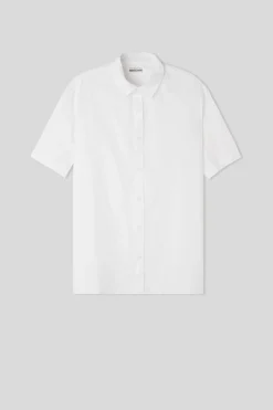 Camicia a Manica Corta in Lino e Cotone