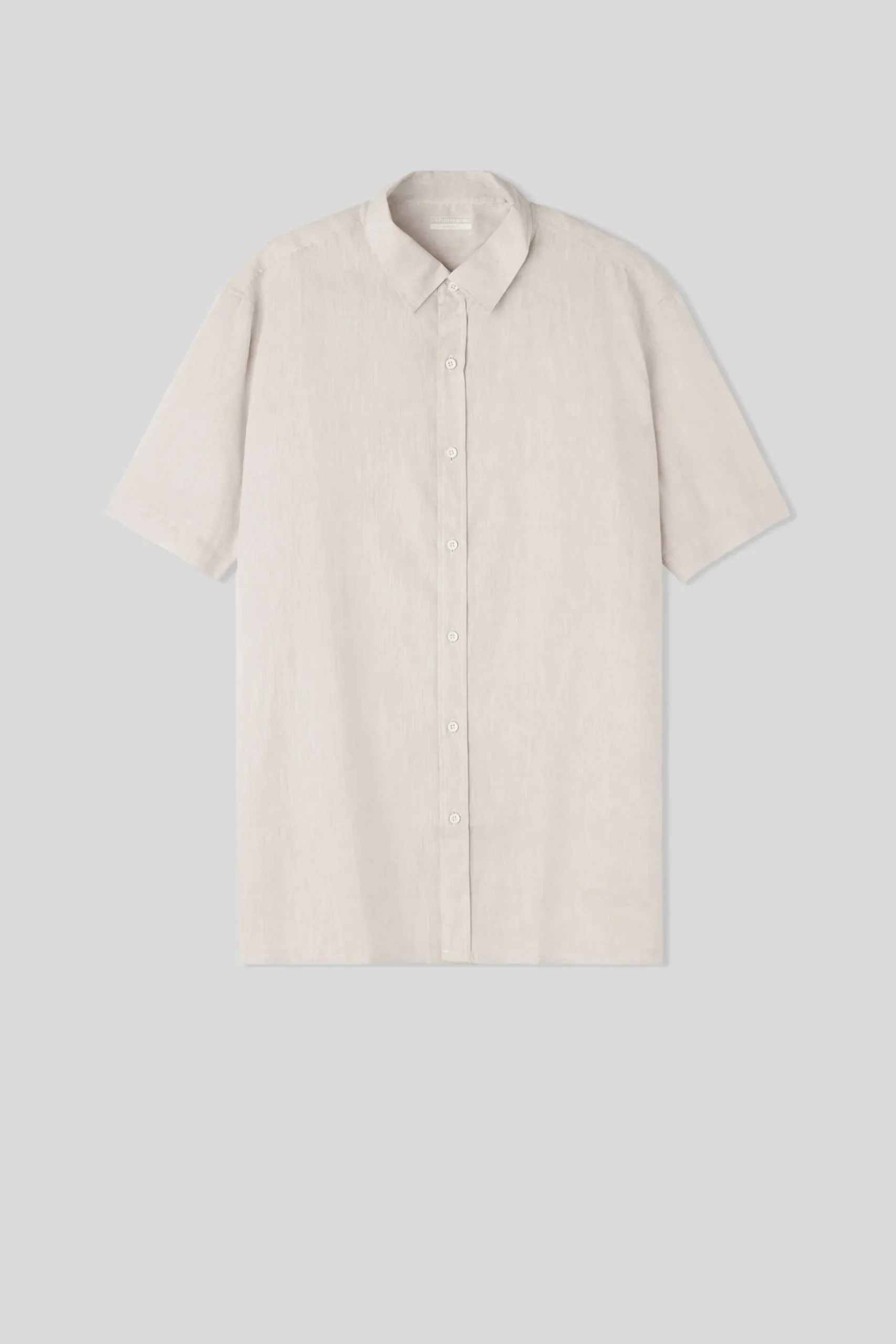 Camicia a Manica Corta in Lino e Cotone