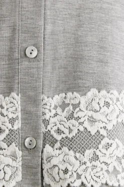 Camicia da Notte Aperta Davanti Pretty Flower