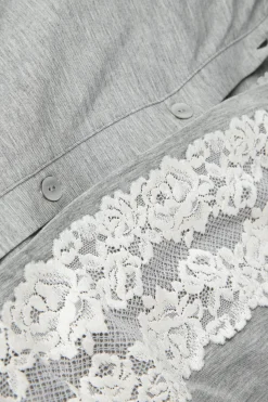 Camicia da Notte Aperta Davanti Pretty Flower