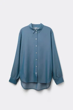Camicia in Tela Denim Flower Paisley