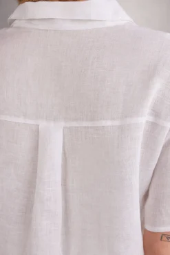 Camicia Manica Corta in Tela di Lino
