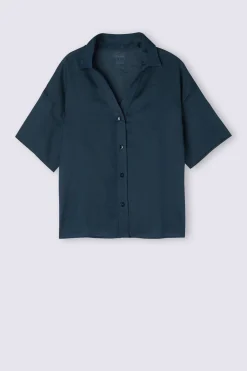 Camicia Manica Corta in Tela di Lino