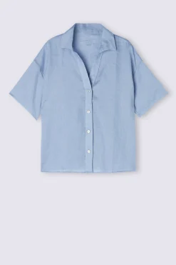 Camicia Manica Corta in Tela di Lino