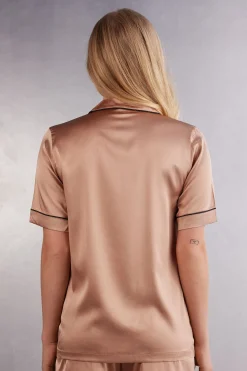 Camicia Maniche Corte in Seta Taglio Uomo