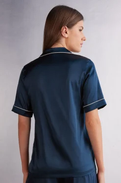 Camicia Maniche Corte in Seta Taglio Uomo