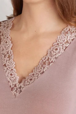 Canotta in Modal e Pizzo Pretty Flower