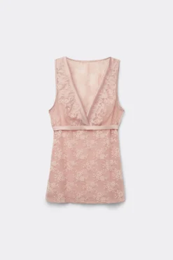 Canotta Pizzo Satin Meets Lace