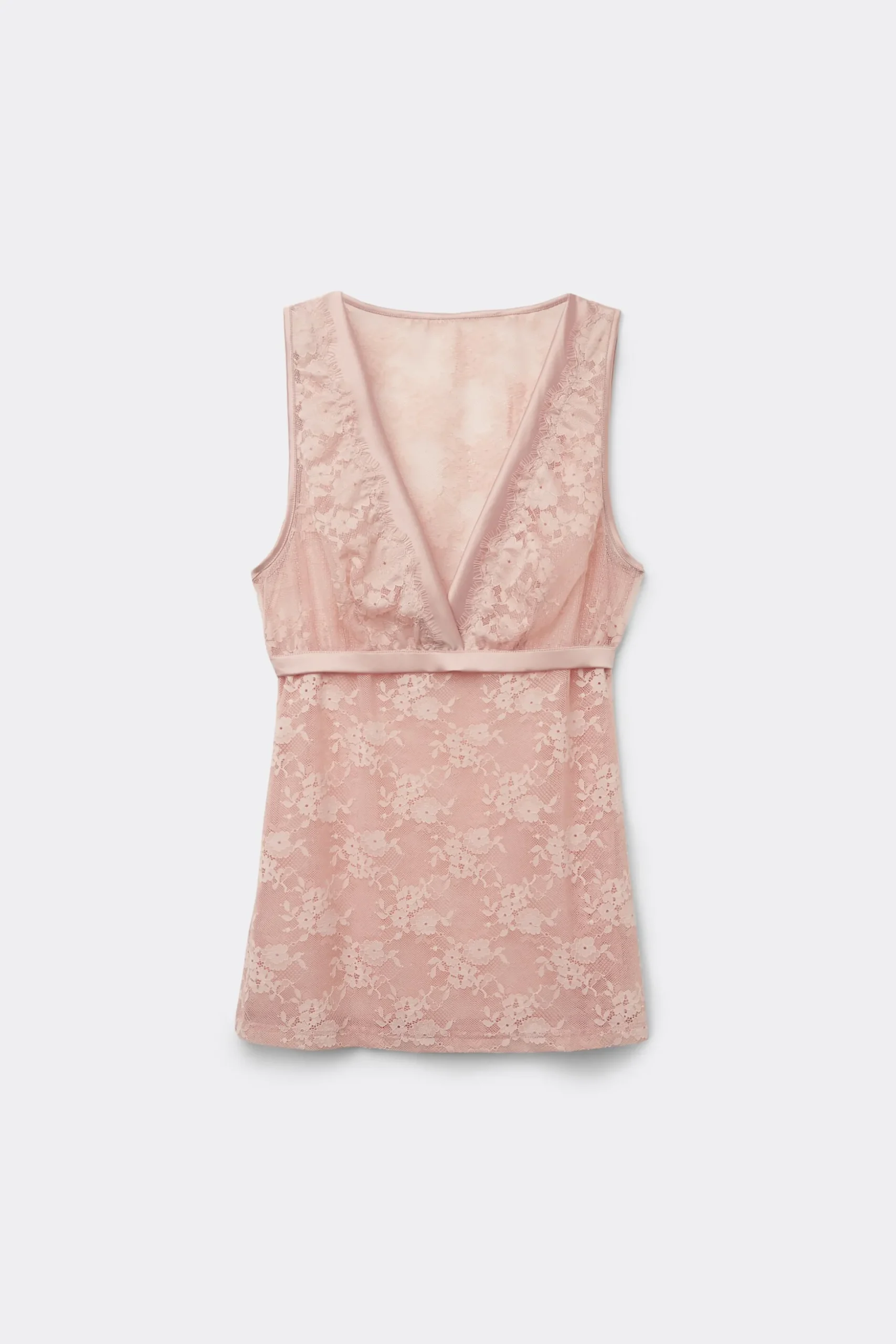 Canotta Pizzo Satin Meets Lace