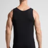 Canotta Smanicata con Collo Tondo in Cotone Superior Elasticizzato