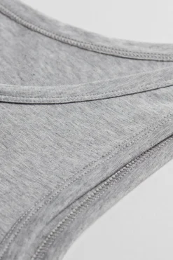 Canotta Smanicata con Collo Tondo in Cotone Superior Elasticizzato