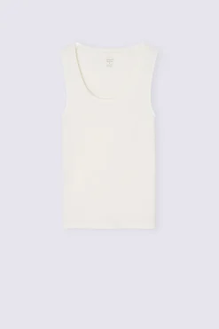 Canotta Spallina Larga Wool & Cotton