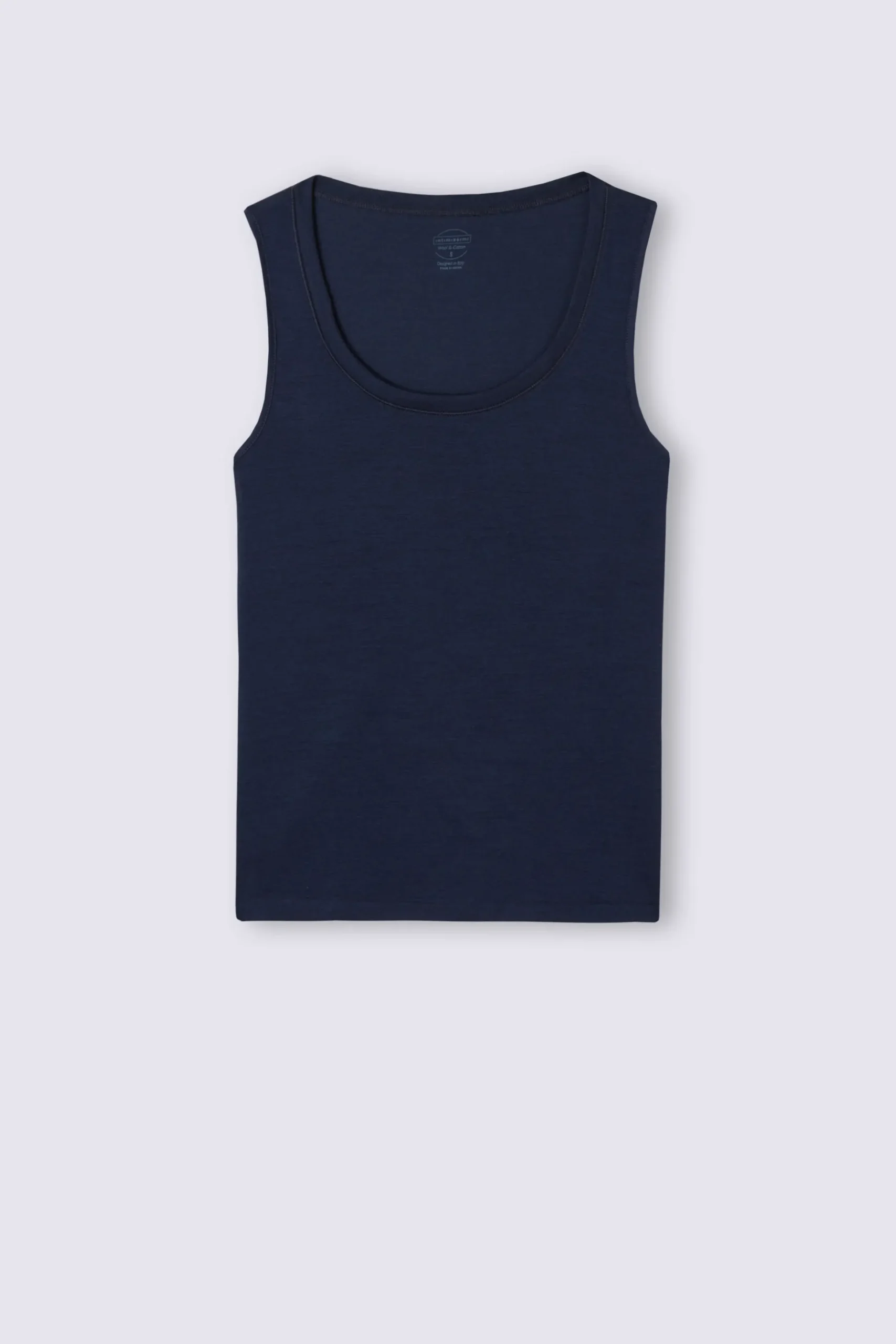 Canotta Spallina Larga Wool & Cotton