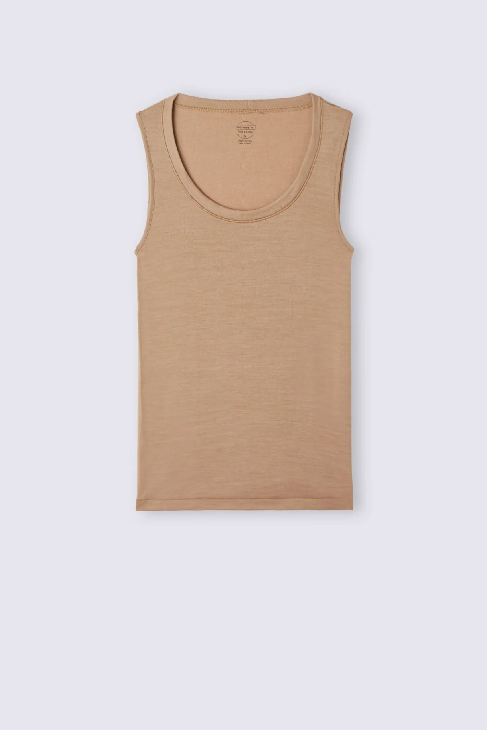 Canotta Spallina Larga Wool & Cotton