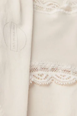Culotte a Vita Alta in Cotone e Pizzo