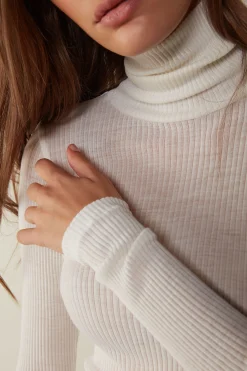 Dolcevita Lana e Seta Manica Lunga con Collo Alto