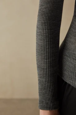 Dolcevita Lana e Seta Manica Lunga con Collo Alto