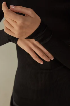 Dolcevita Lana e Seta Manica Lunga con Collo Alto