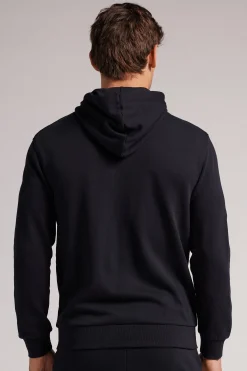 Felpa Aperta in Cotone con Zip e Cappuccio