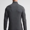 Felpa con Zip in Seta e Modal