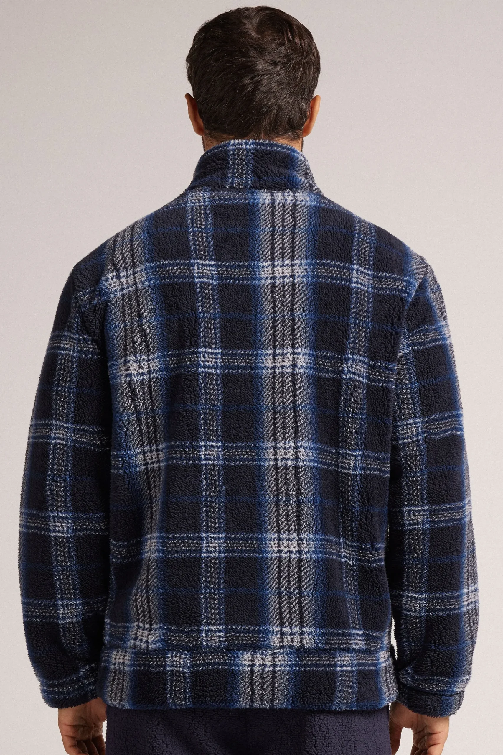 Felpa Teddy con Zip Fantasia Check