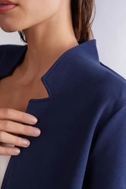 Giacca Manica Lunga in Interlock di Cotone