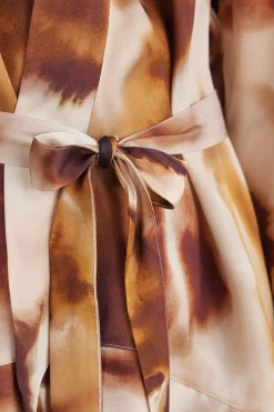 Kimono in Raso di Viscosa Sun Goes Down