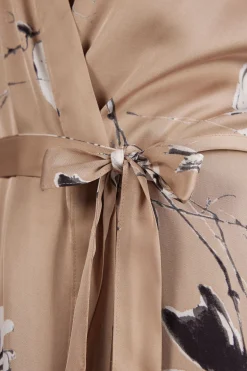 Kimono in Raso di Viscosa Autumn Blossom