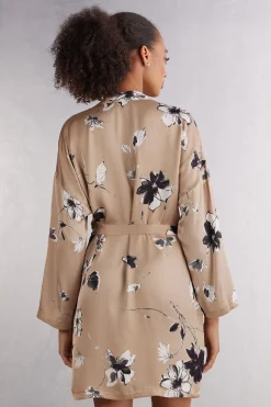 Kimono in Raso di Viscosa Autumn Blossom