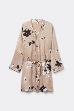 Kimono in Raso di Viscosa Autumn Blossom