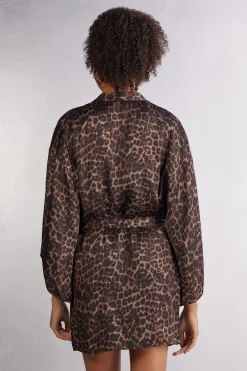 Kimono Raso di Viscosa Luxurious Leopard
