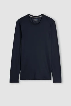 Maglia a Manica Lunga in Lana Merino Scollo Tondo