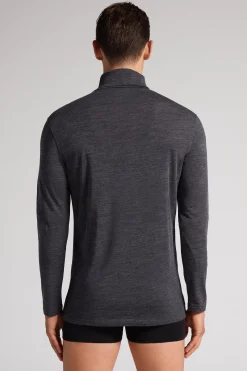 Maglia a Manica Lunga in Lana Merino Collo Alto