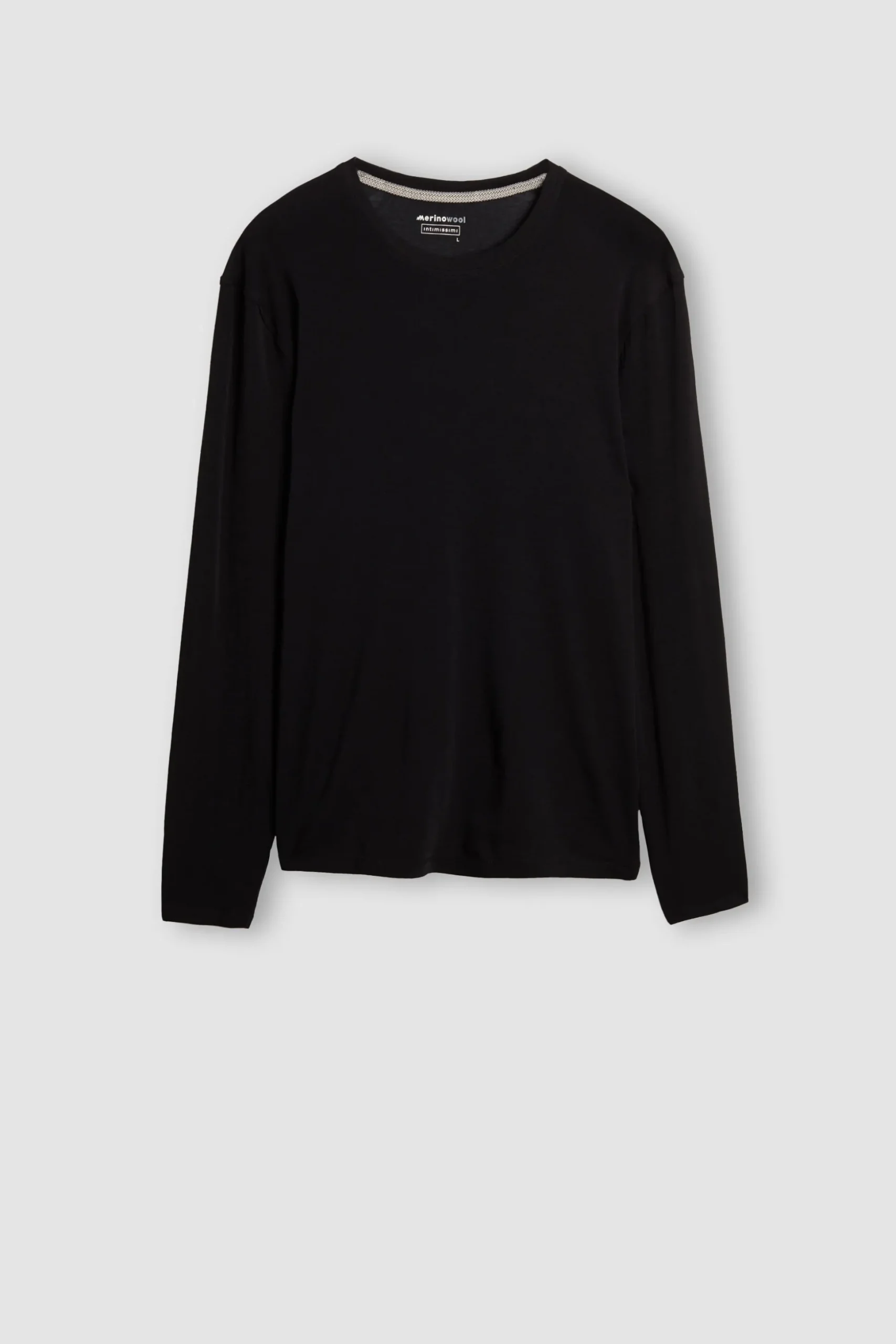 Maglia a Manica Lunga in Lana Merino Scollo Tondo