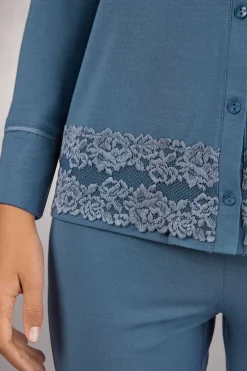 Maglia Aperta Davanti in Modal Pretty Flowers